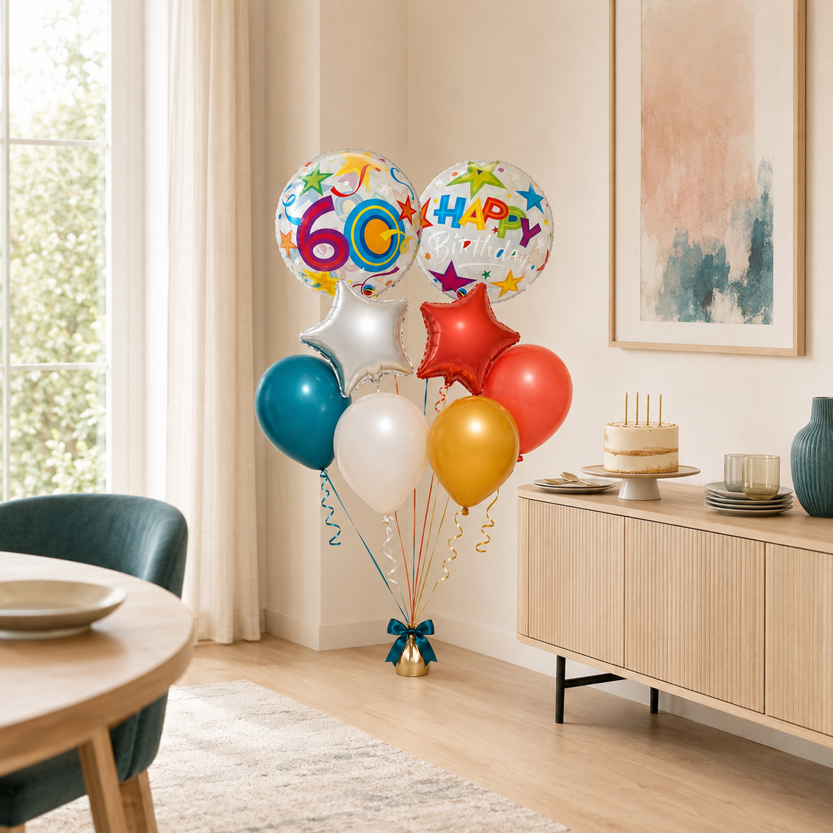 Colour Pop Milestone Birthday Balloon Bouquet – Choose Your Age