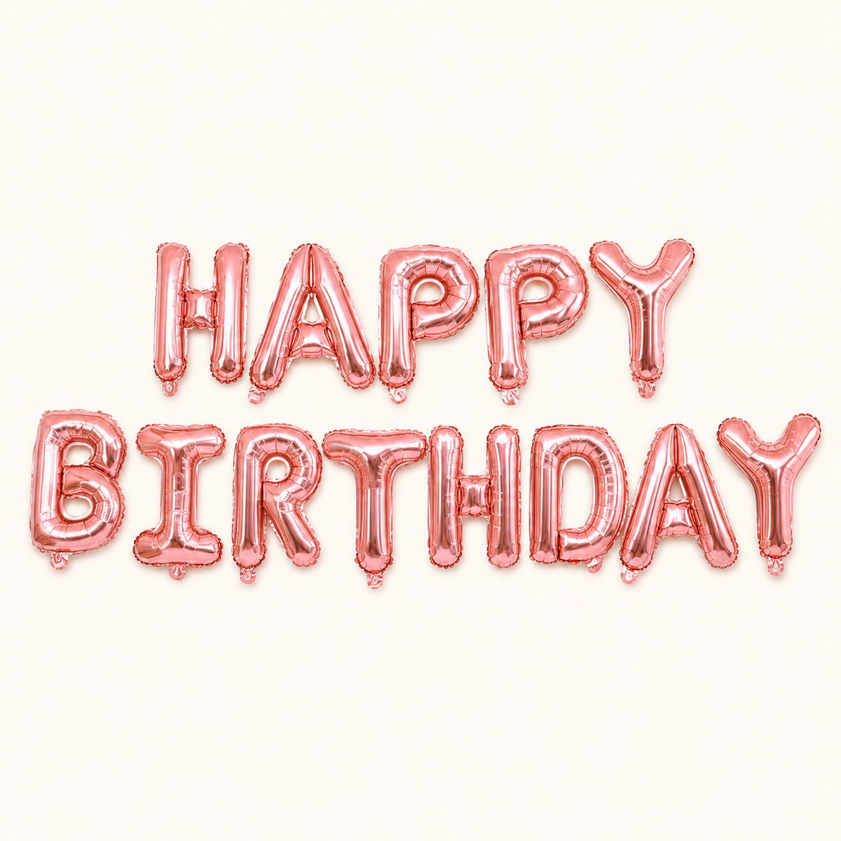 Rose Gold Happy Birthday Foil Letter Balloon Banner