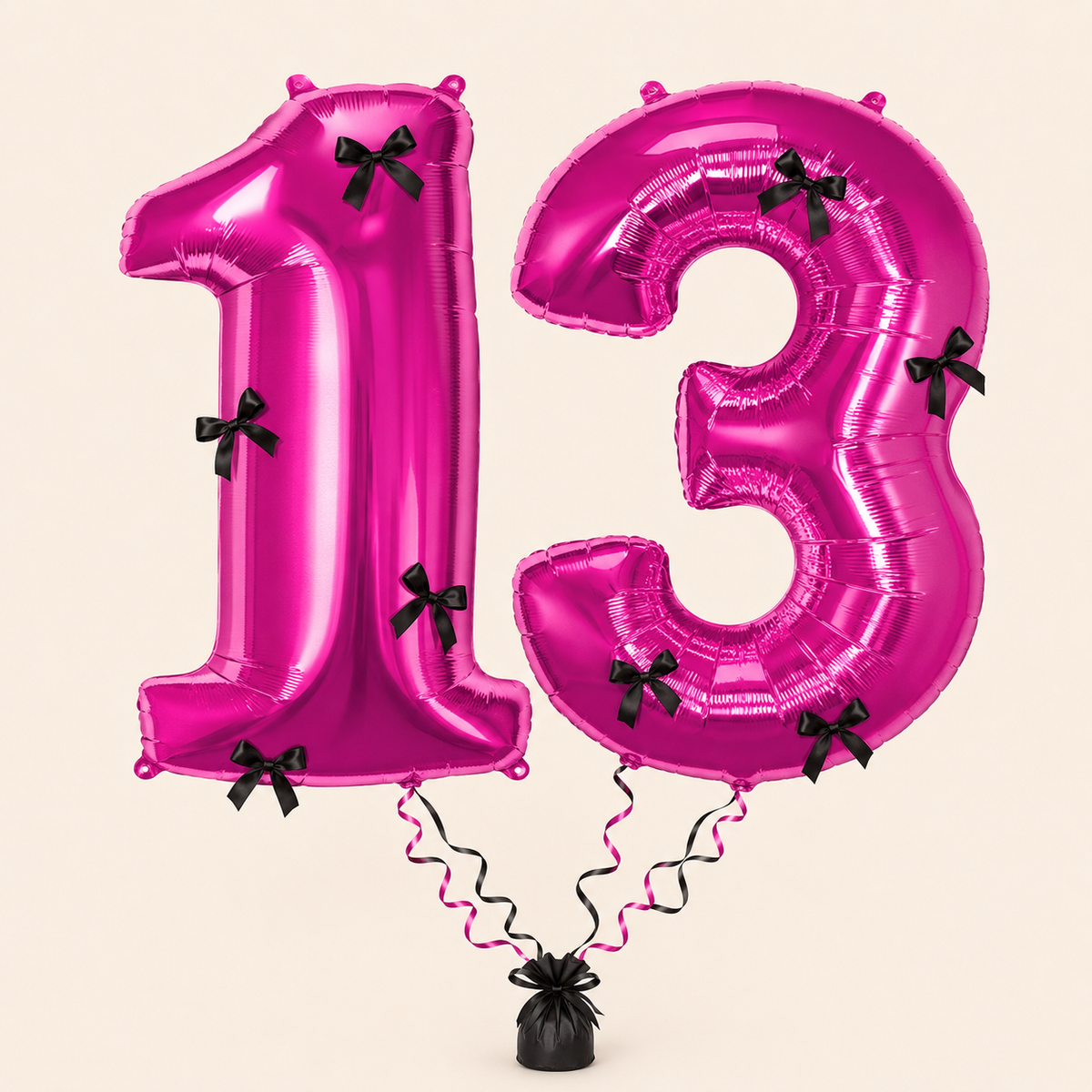 Pink Panda Teen Birthday Number Balloon Bouquet – Choose Your Age