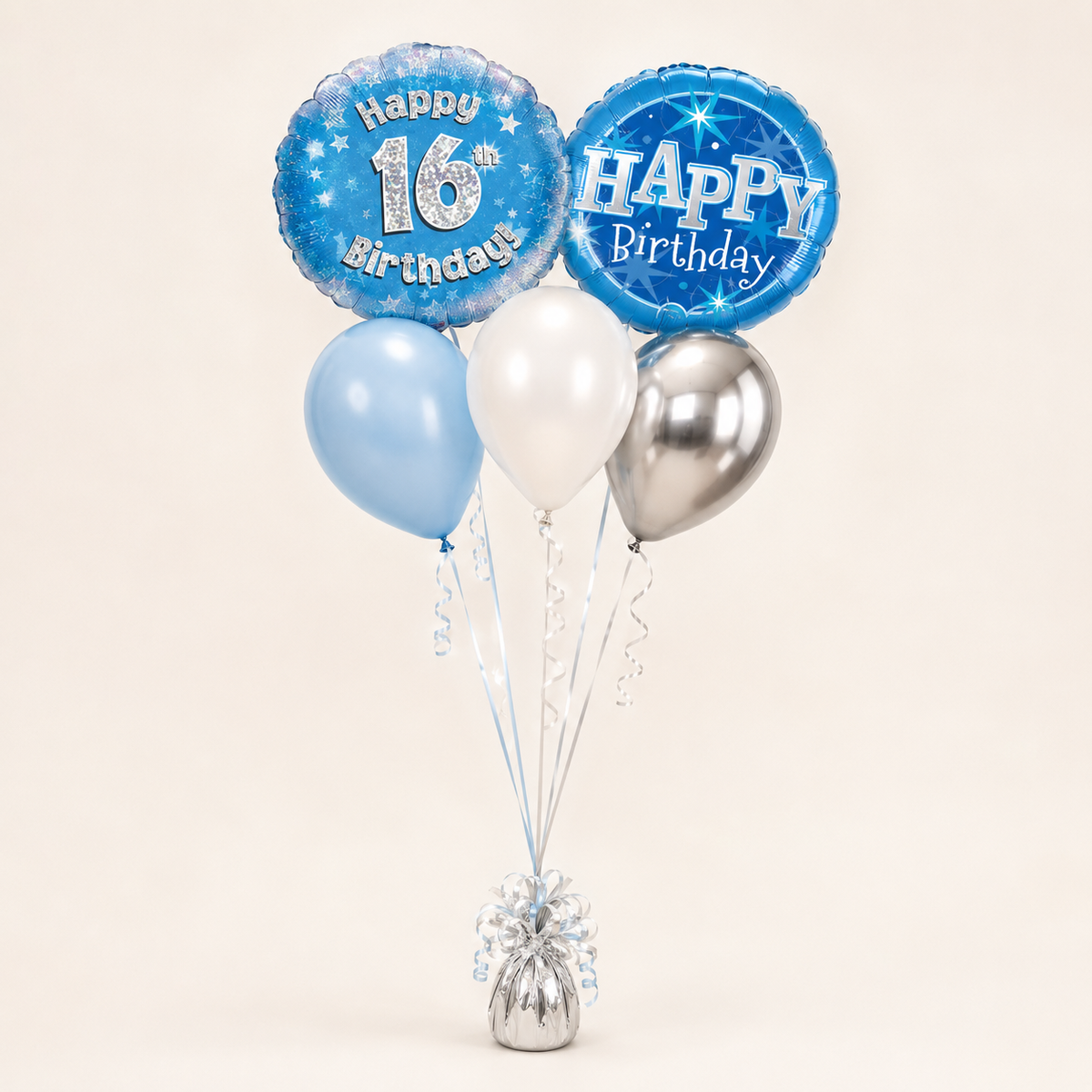 Classic Blue 16th Birthday Balloon Bouquet