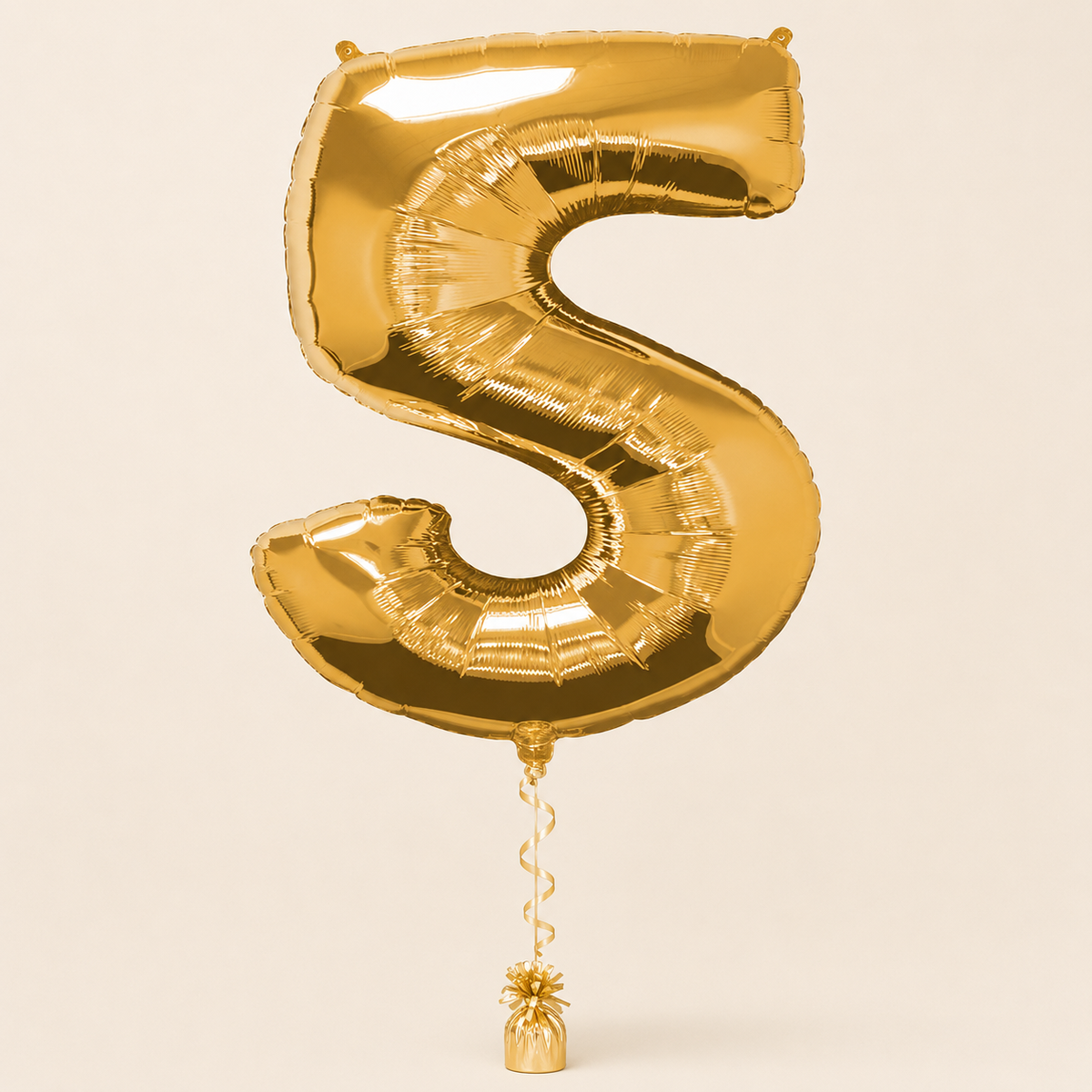 Golden Birthday Number Balloon Bouquet – Choose Your Age