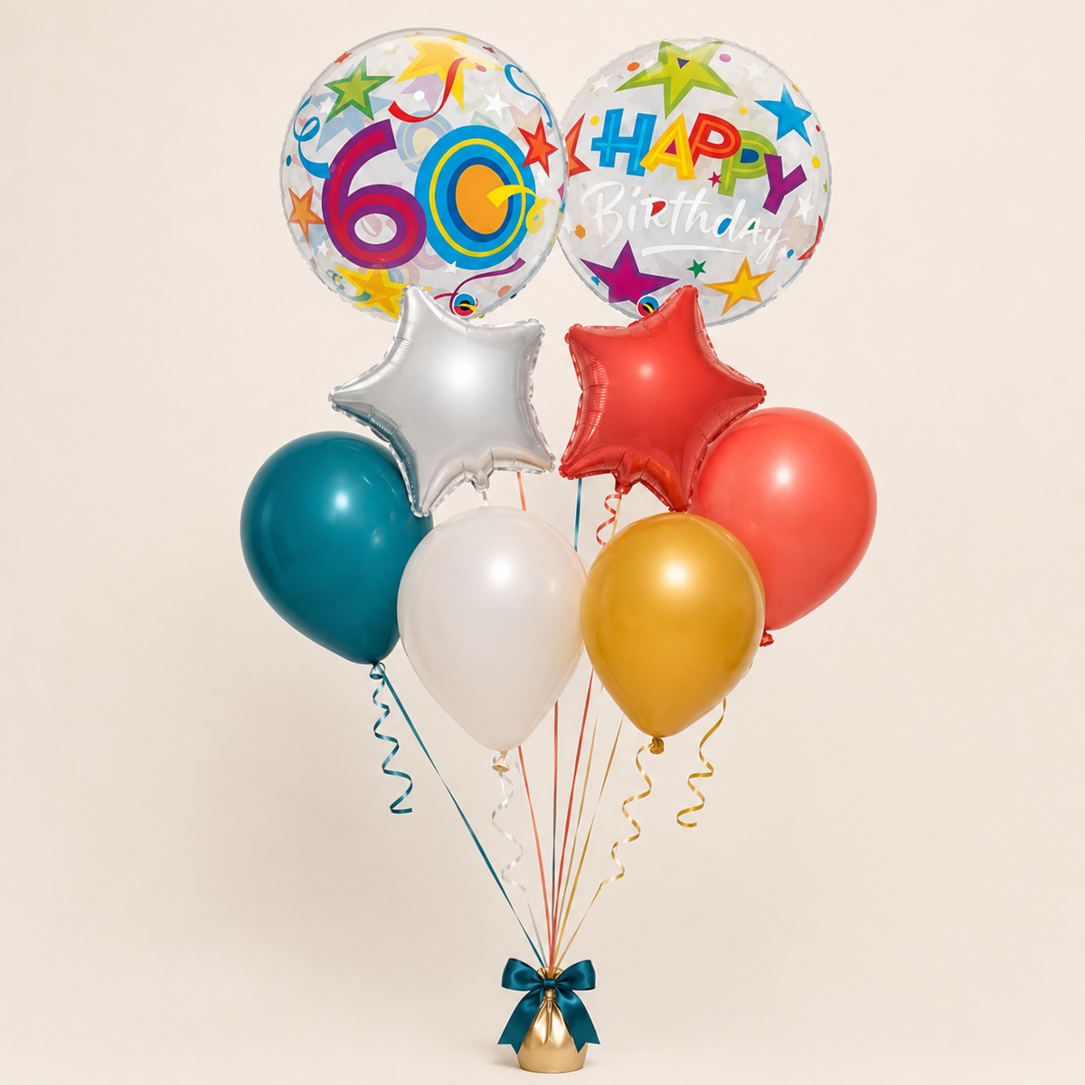 Colour Pop Milestone Birthday Balloon Bouquet – Choose Your Age