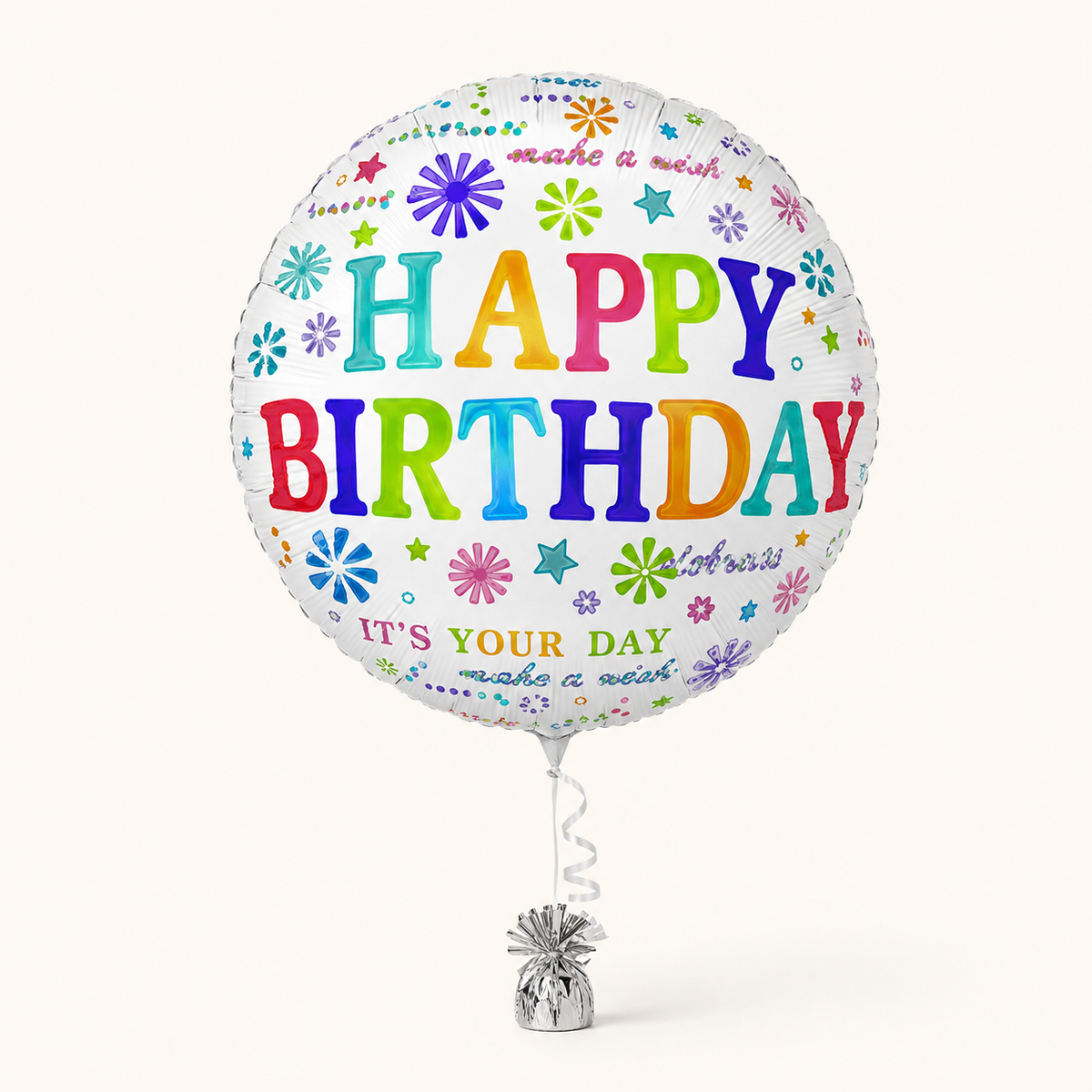Bold Colour Happy Birthday Balloon Bouquet