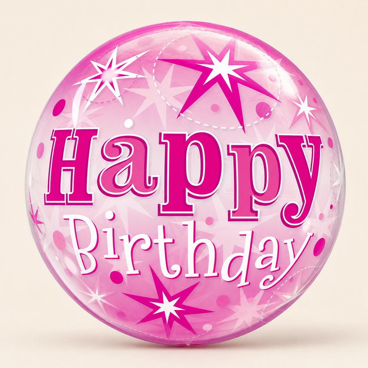 Pink Celebration Happy Birthday Bubble Balloon Bouquet